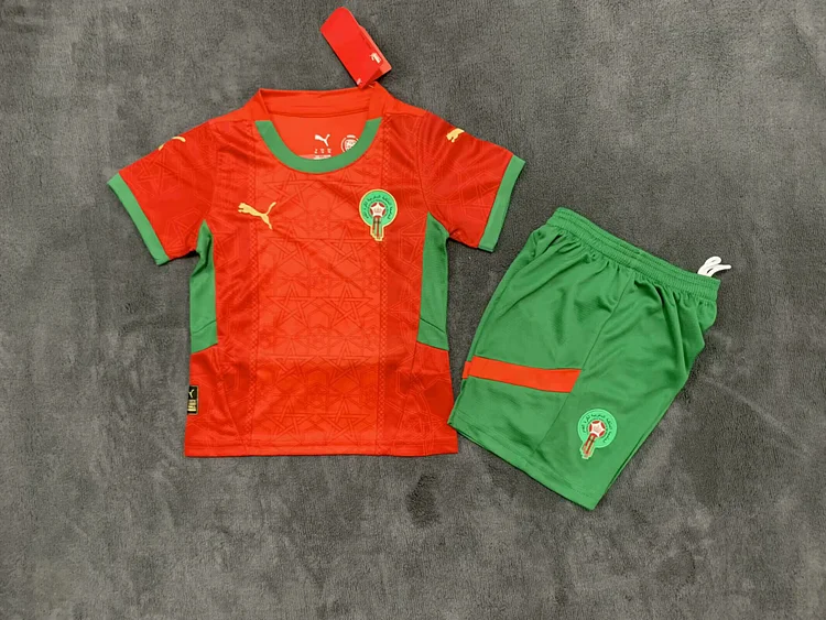 2025-26-Morocco Home-Jersey-Children's Kit