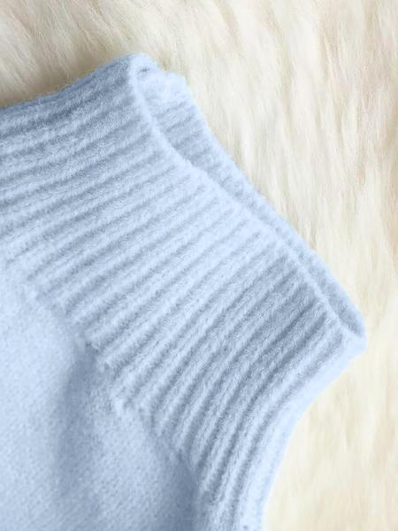 Long Sleeve Loose Knit Hoodie with Zipper Cardigan, Soft Comfortable Unique Design for Autumn & Winter Stylish Tops, Womenswear