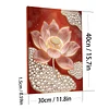 DIY Pearl Painting Lotus for Home Decor with Frame(30x40cm)