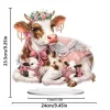 Diamond Painting Acrylic Cow Family Tabletop Ornaments Kit