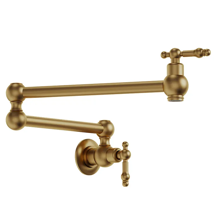 EVERSTEIN Single Cold Water Pot Filler Kitchen Faucet Brushed Gold
