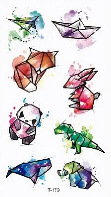 Waterproof Temporary Tattoo Sticker on body little birds stars love tatto ear face eye flash tatoo fake tattoos for girl women