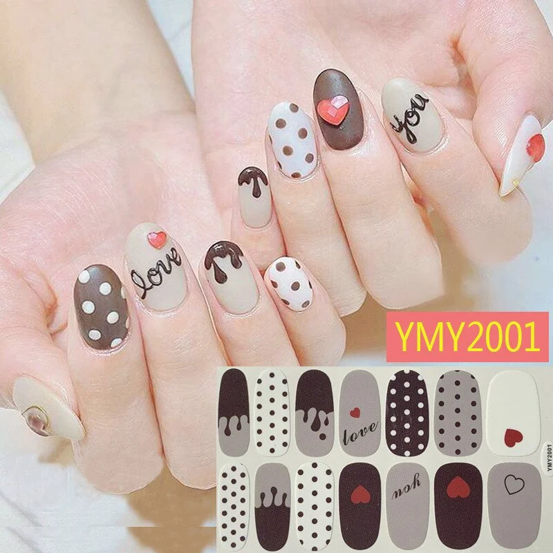 Full Cover Nail Stickers Nail Polish Nail Decoration Nails Sticker Designer Self Adhesive Nail Sticker Creative Nail Art Sticker