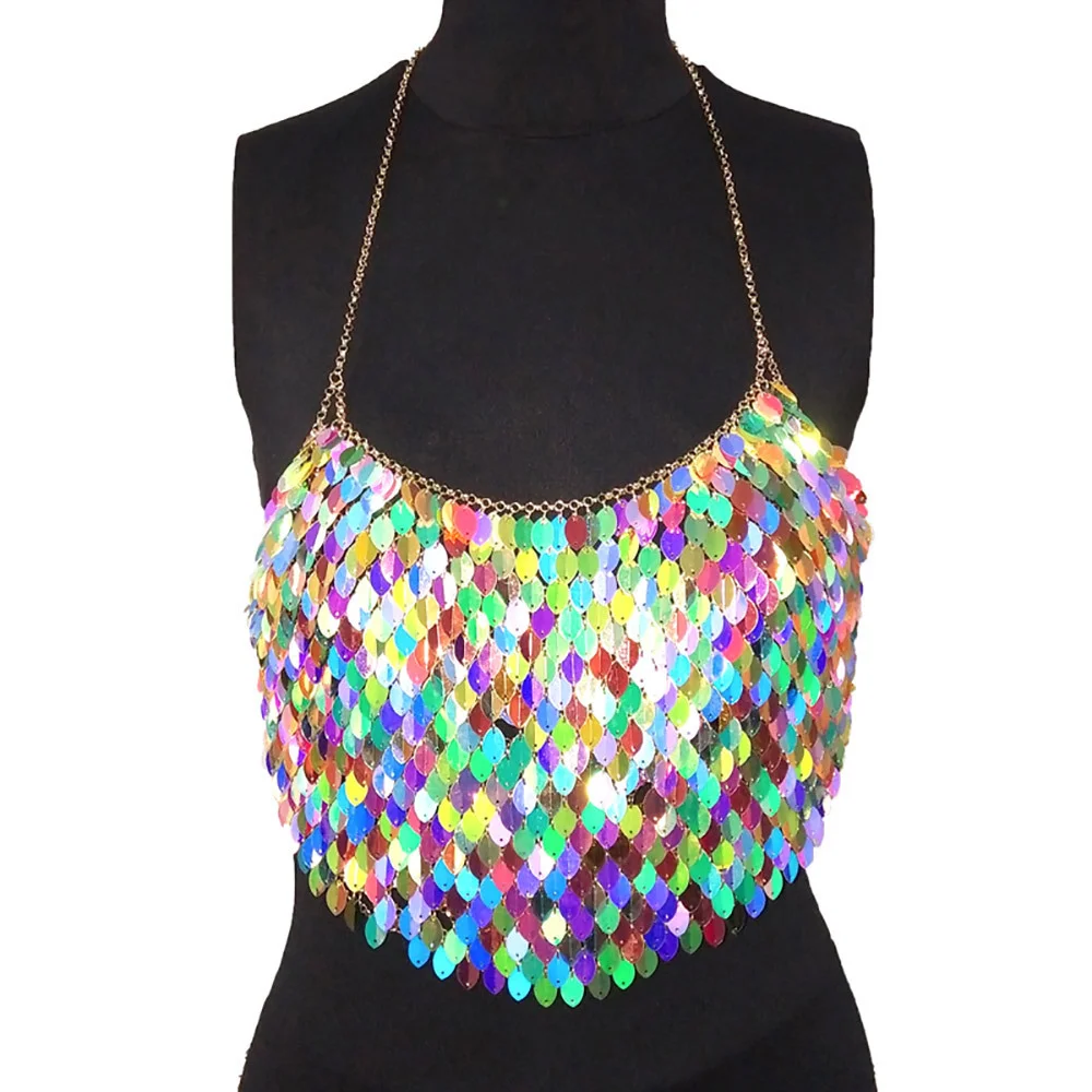 Uveng Uveng Print Sling Type Loose Splicing Open Body Chiffon Recreational V Collar Small Vest DYJ825