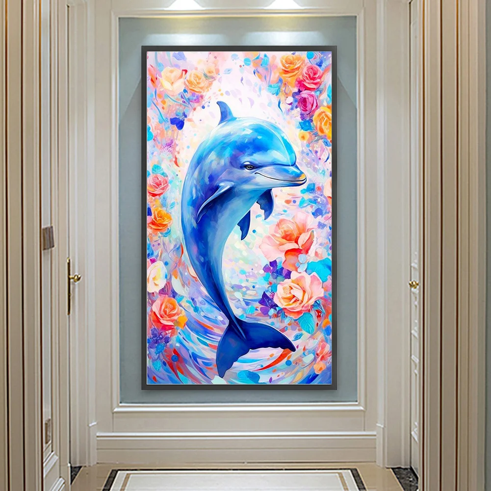 Diamond Painting - Full Round Drill - Dolphin(Canvas|40*70cm)