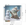 Yoda der Schneemann - runder Bohrer Diamond Painting - 50*50cm