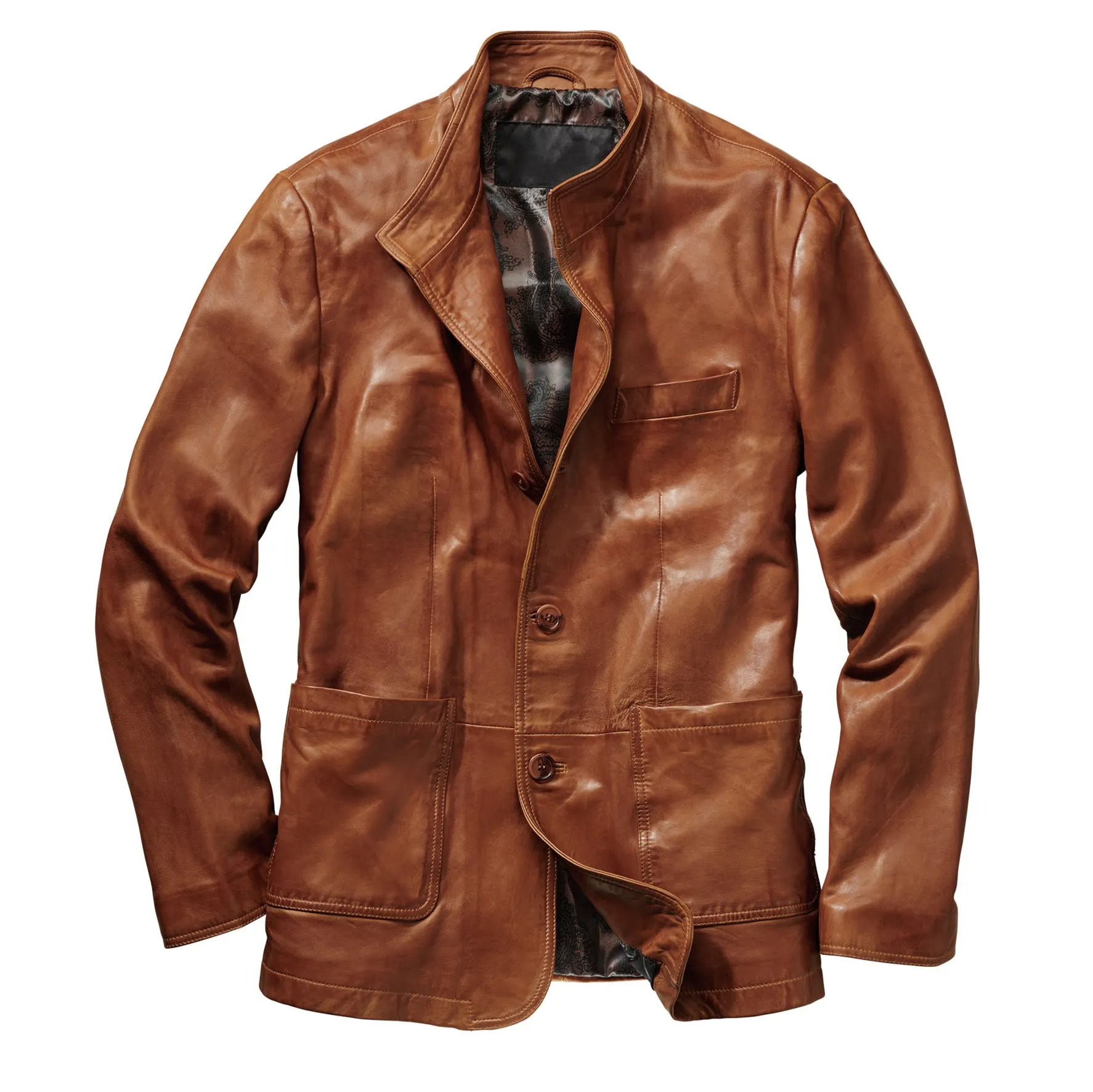 Mens casual leather jacket