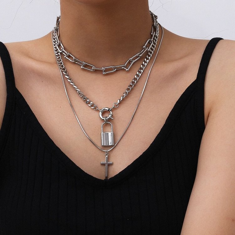 Cross Lock Necklace