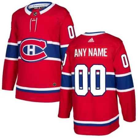 Men's  Montreal Canadiens Personalized Authentic Red Home Stitched NHL Jersey