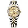 Rolex DateJust m126233-0043 two tone 36mm Yellow Gold with Golden Palm Dial Super clone