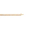 14K Yellow Gold Round Lab Diamond Millegrain Bezel Setting Tennis Bracelet
