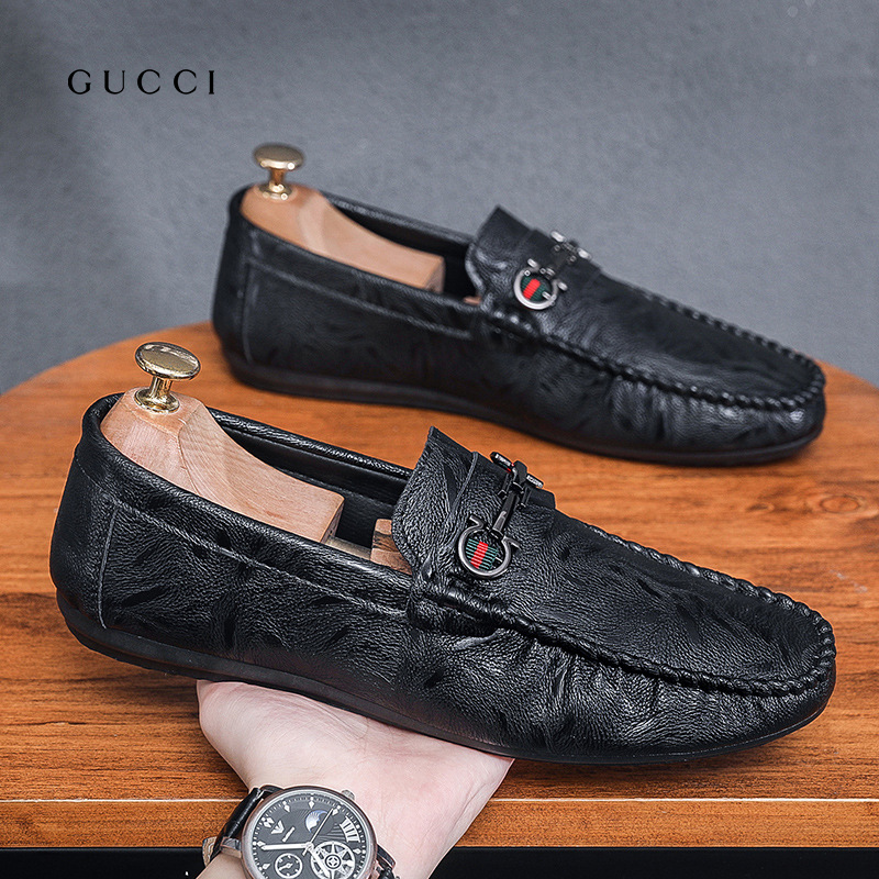 Gucci®Skórzane buty męskie na lato 2023