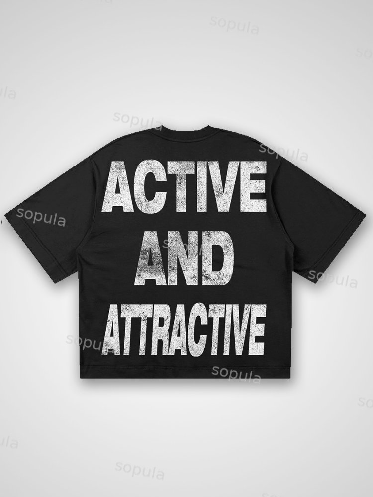 Action And Attractive Short Sleeved T-shirt - Sopula｜Premium Graphic Tees & Graphic Clothing
