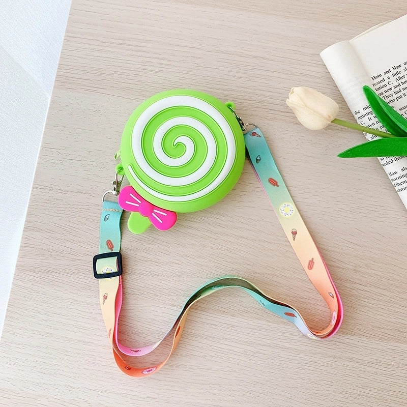 Kid’S Rainbow Silica Gel Side Zipper Kids Wallets