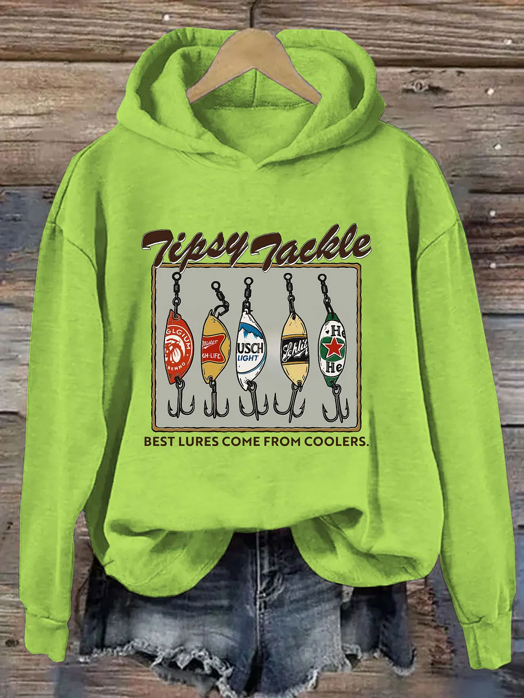 Tipsy Tackle Beer Fishing Hoodie