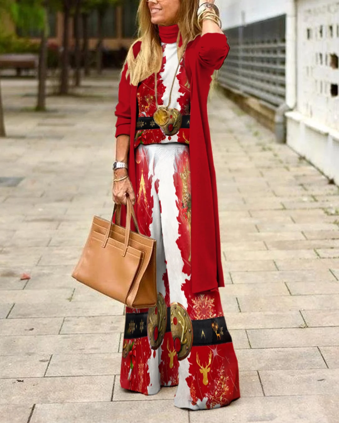 Herringbone Sweater Three-Piece Suit 3d65