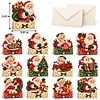 12Pcs DIY Pearl Diamond Painting Christmas Cards, 3D Greeting Card Craft Kits with Resin Pearls, Handmade Holiday Cards for Adults, Christmas Gifts & Decorations