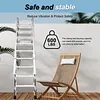 [US Local Warehouse] Wall-Mounted Folding Stairs Attic Ladder Pull Down System with Handrails Retractable Loft Ladder for Indoor/Storehouse/Basement 600lbs Capacity