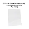 50Pcs A6 Papier Antiadh&eacute;sif Pour Peinture Au Diamant Couverture De Peinture &Agrave; La Main Antiadh&eacute;sive