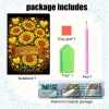  Sunflowers 5D DIY Diamond Art Painting Notebook Kit 50 Pages A5 Rhinestone Art Painting Notebook Kit for Adults Beginners Holiday Birthday Gift