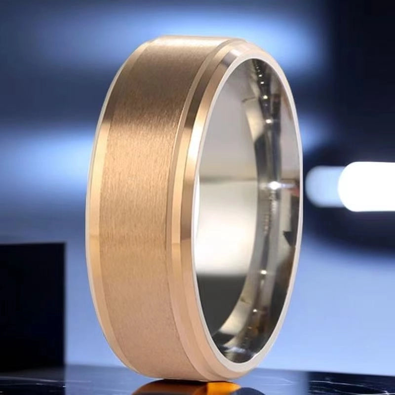 Ring Non-fading Niche Design Men’s Hip Hop Titanium Steel Men’s Fashion Stainless Steel Jewelry