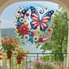Acrylic 2D Flat DIY US Flag Butterfly Hanging Diamond Art Kits Wall Door Decor (A)