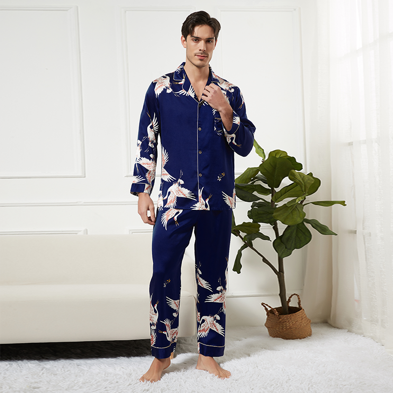 Realsilklife 19 Momme Designer Silk Pajamas For Men