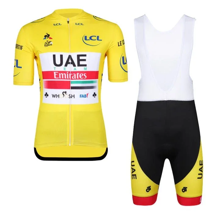 Yellow Team UAE Pro Men's Short Sleeve Cycling Kit