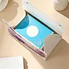 DIY Diamond Art Tissue Box Holder Music and Flowers Design PULeather Crystal Mosaic Desktop Organizer Bag Resin Rhinestone Storage Organizer Gem Art Home Office Decor Craft Gift for Women
