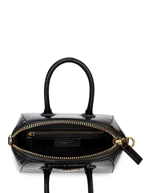 Givenchy Mini Antigona Bag In Crocodile Effect Leather