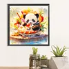Diamond Painting -DIY Round Drill AI Curious Panda(40x40cm)
