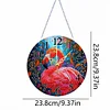 DIY Flamingo Acrylic Special Shape Diamond Painting Clock