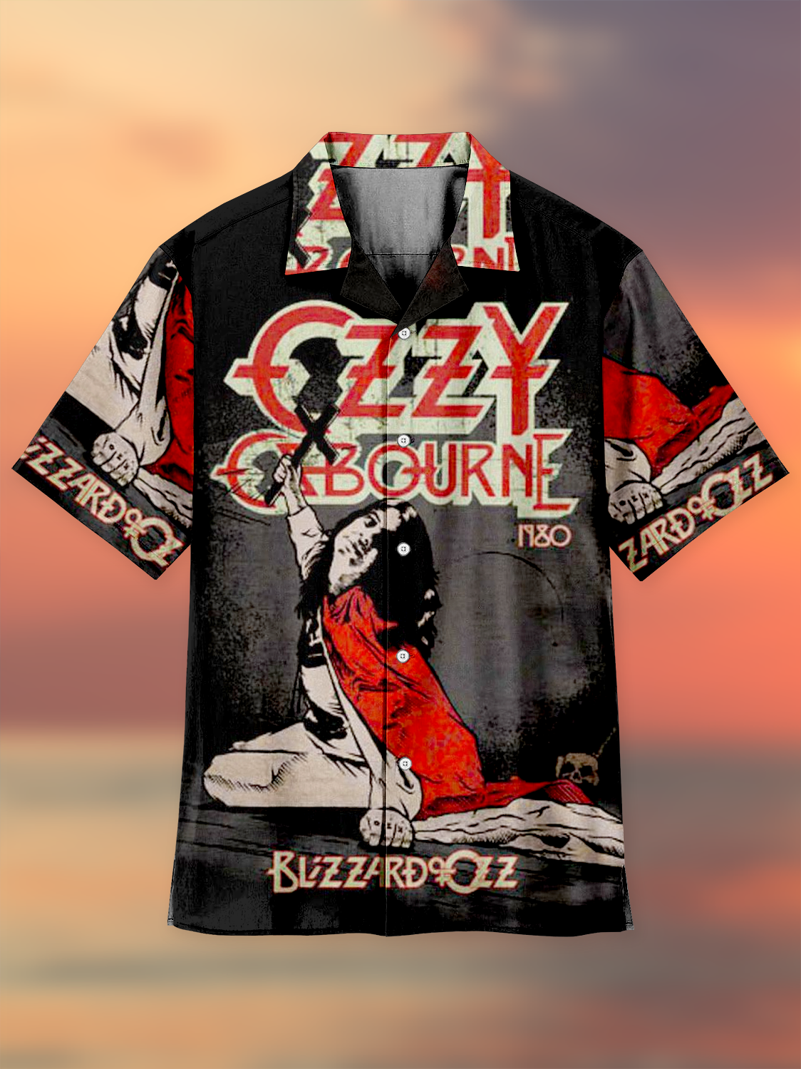 Handsome street style rock style retro Cuban collar shirt PLUSCLOTHESMAN