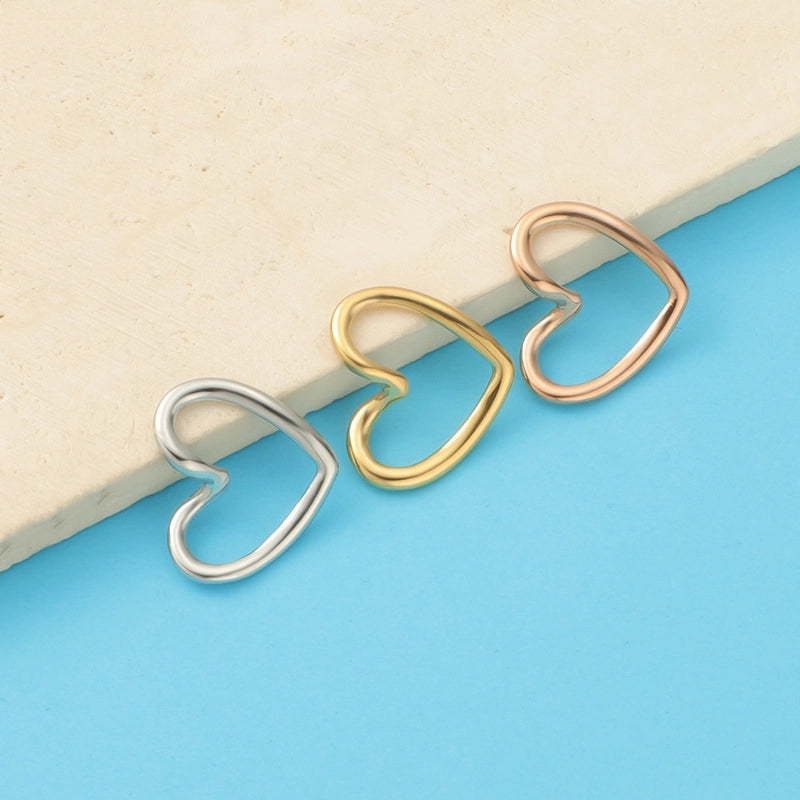 1 Piece 304 Stainless Steel Heart Shape Pendant Jewelry Accessories