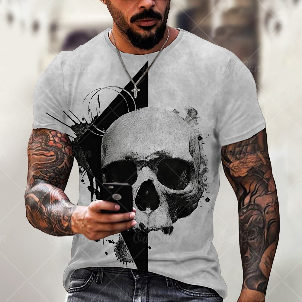 

Skull - 3D Printed Men T Shirt, Xxxl, 501 Original