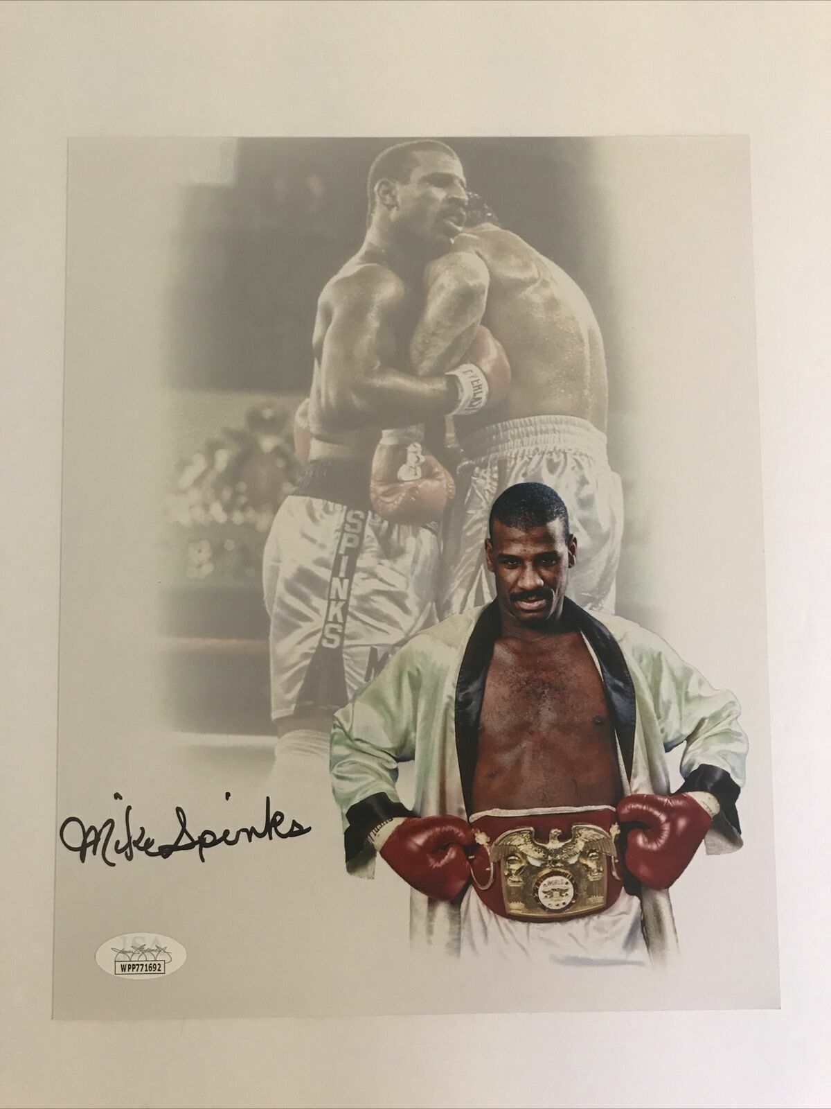 Michael Spinks signed Boxing HOF 8x10 autographed Photo Poster painting JSA