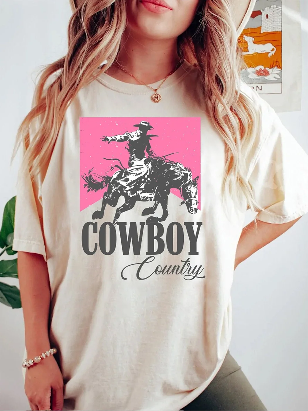 Western Cowboy Country, Pink Rodeo Shirt / DarkAcademias /Darkacademias