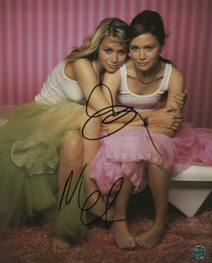 ASHLEY OLSEN, MARY KATE OLSEN Autographed Original 8x10 Photo Poster painting LOA TTM