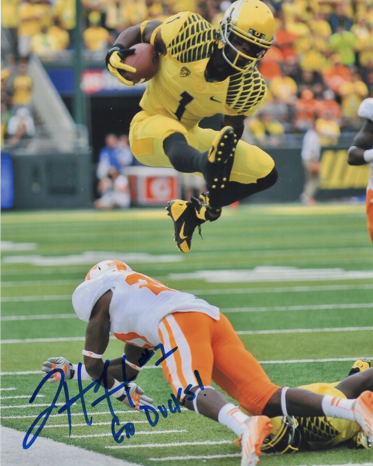 JOSH HUFF SIGNED AUTOGRAPH OREGON DUCKS 8X10 Photo Poster painting PROOF #2