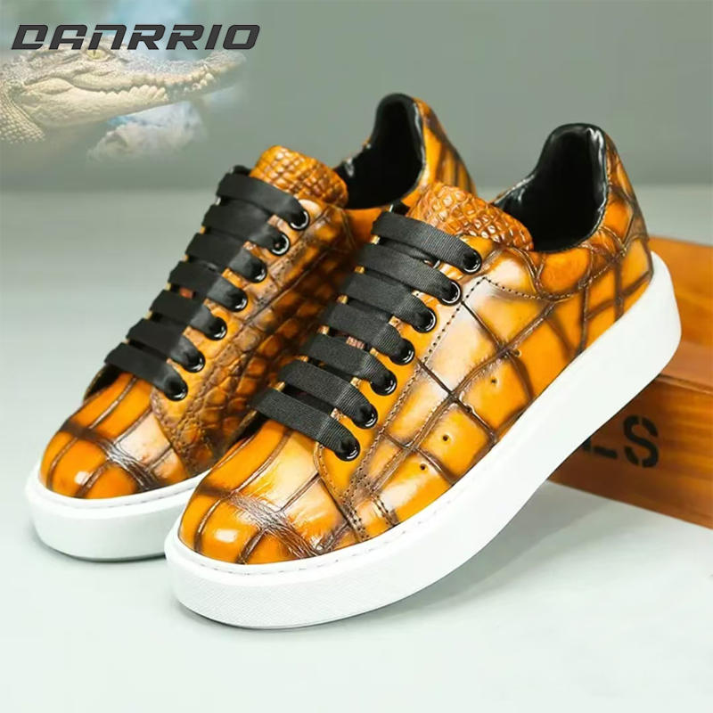 DANRRIO Crocodile Leather Fashion Sneakers|XL Wear-resistant Sole DANRRIO.COM DANRRIO