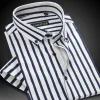 Cotton Business Casual Short-Sleeved Striped Shirt