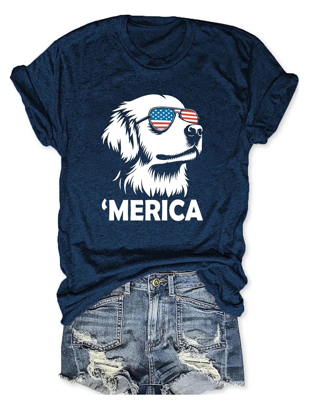 Golden Retriever 4th Of July T-shirt