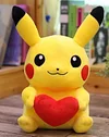 Licensed Hugging Heart Pikachu Super Soft Short Plush Doll - Free Shipping - Pokemon [In Stock]