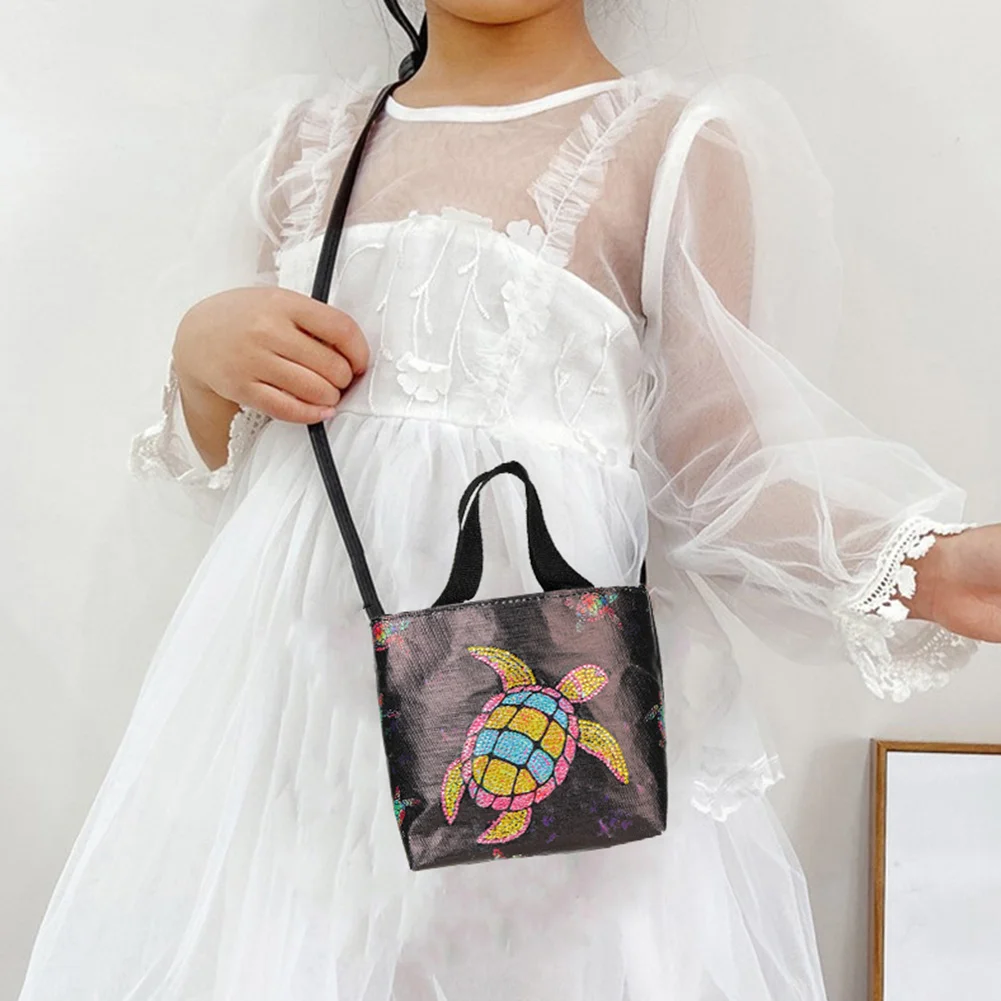 5D Diamond Painting Handbag DIY Canvas Turtle Storage Bag Tote