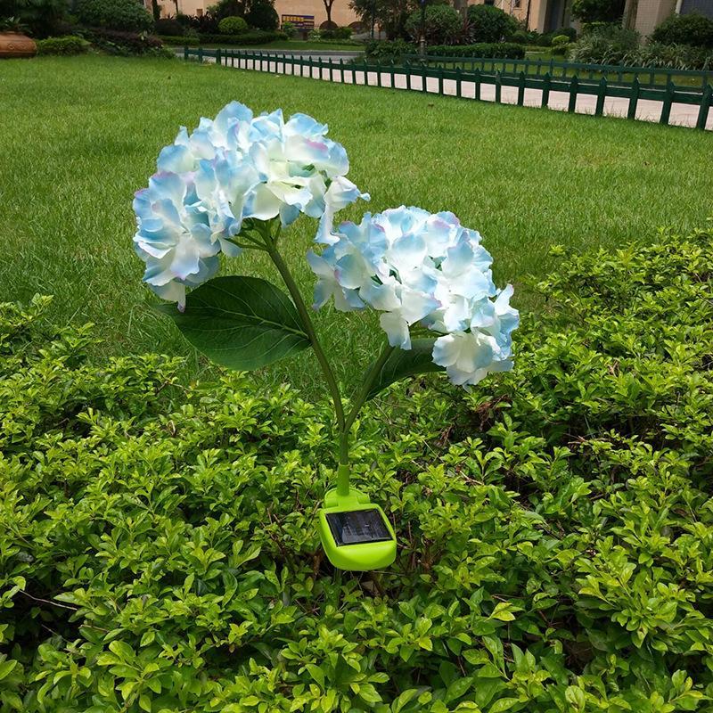 Home Garden Solar-Powered Hydrangea Stake Decoration Light