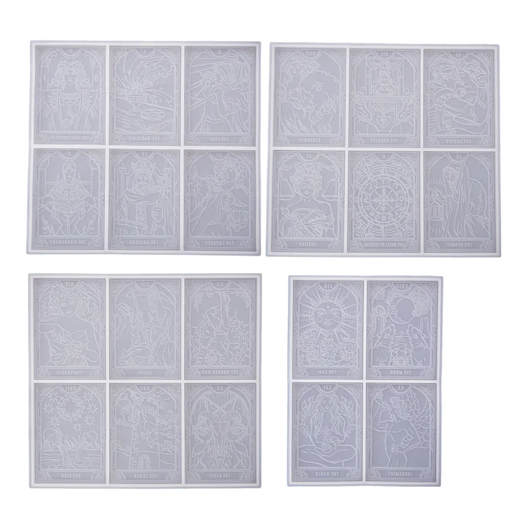 Tarot Card Molds 22 Silicone Full Set Cards Molds for Casting DIY (White)