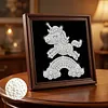 12Pcs DIY Pearl Painting Flying Horse for Home Wall Decor(15x15cm)