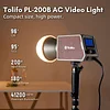 Tolifo LED Video Light with APP Control and Built-in Battery COB Continuous Lighting Portable Studio Light 2700K-6500K,12 Lighting Effects Camera Light with Bowens Mount for Photography