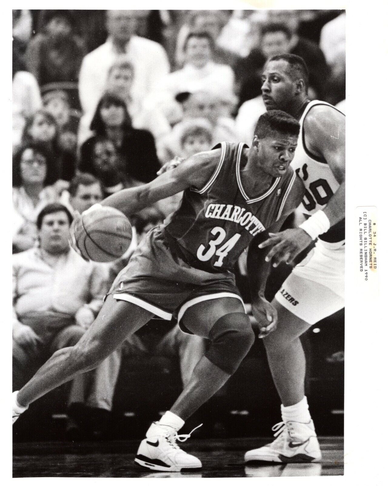 J. R. REID Charlotte Hornets Basketball NBA 8x10 Promo News Press Photo Poster painting 1990