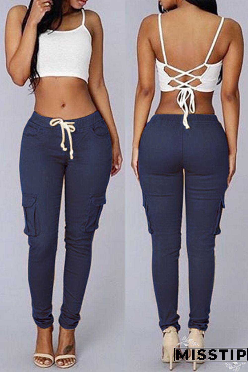 Light Coffee Fashion Casual Solid Basic Regular Mid Waist Trousers